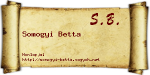 Somogyi Betta névjegykártya
